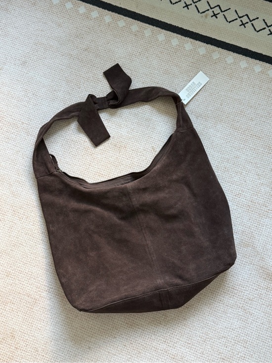 Urban Outfitters Handbags - Suede Hobo Shoulder Bag in Dark Brown